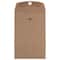 JAM Paper 6" x 9" Brown Kraft Paper Bag Premium Invitation Envelopes with Clasp Closure